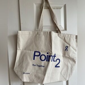 On Cloud Running Cloudmonster Point 2 NYC Marathon Exclusive Canvas Tote Bag